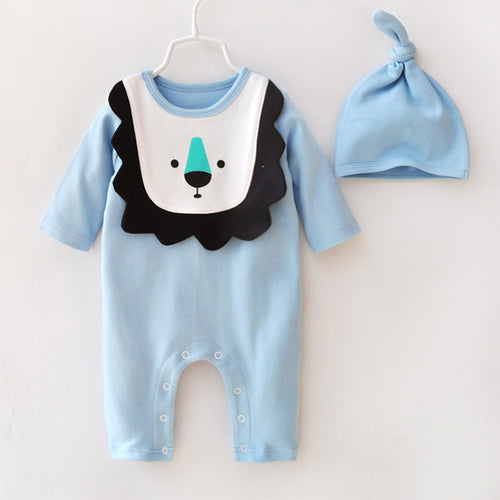 Baby & Toddler Sleepwear - (Unisex Lion Long Sleeve Romper) - Baby Mogma