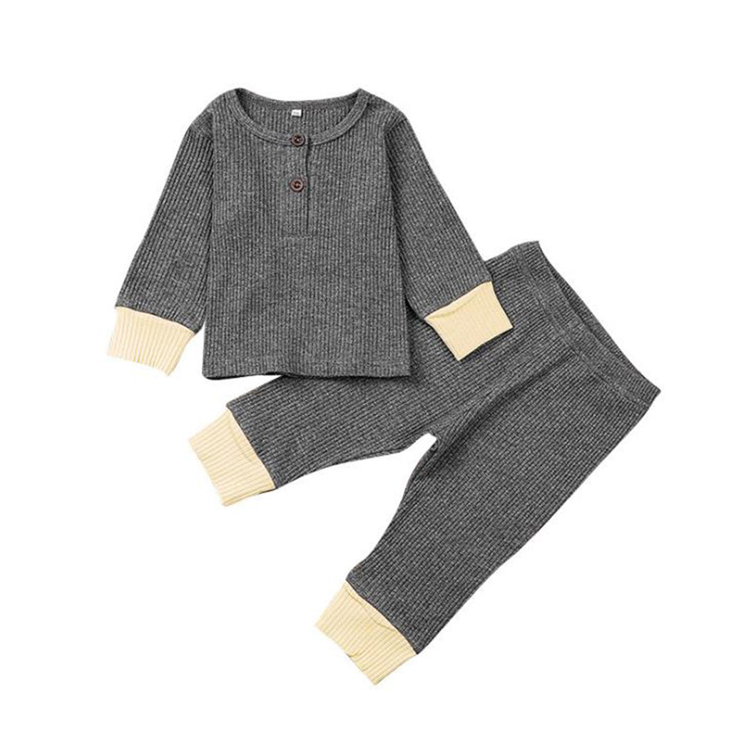 Baby & Toddler Sleepwear - (Long Sleeve Monochrome Sleepwear) - Baby Mogma