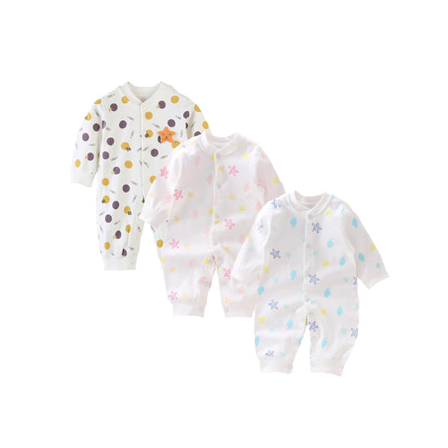 Baby & Toddler Sleepwear - (Long Sleeve Star Rompers) - Baby Mogma