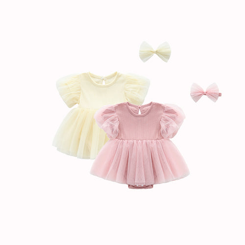 Baby & Toddler Dresses - (Cute Short Sleeve Baby Girls' Dress) - Baby Mogma