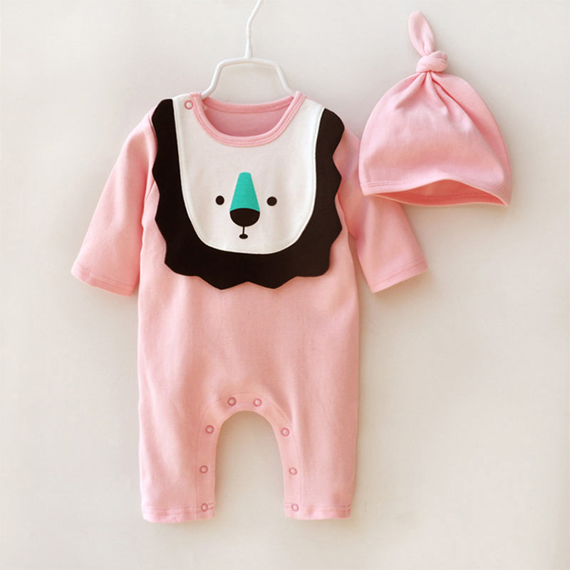 Baby & Toddler Sleepwear - (Unisex Lion Long Sleeve Romper) - Baby Mogma